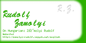 rudolf zamolyi business card
